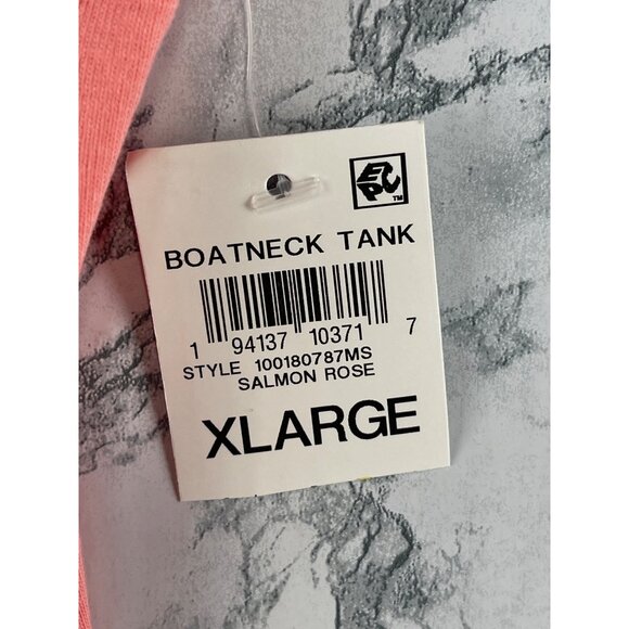 Style & Co. Womens Size XL Boatneck Tank Salmon Rose 100% Cotton - Picture 8 of 9